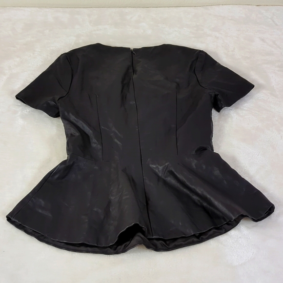 - faux leather peplum top S Forever 21 EUC - Picture 3 of 3